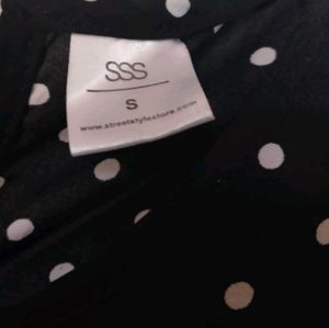 Polka Dot Blouse Shirt Top Office Wear