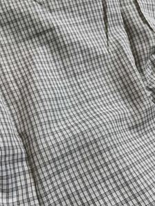 Men Checked Poly Viscose Off White Shirt