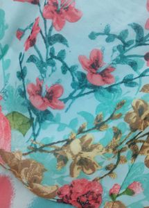 It&#39;s a pure georgette sleeveless floral gown