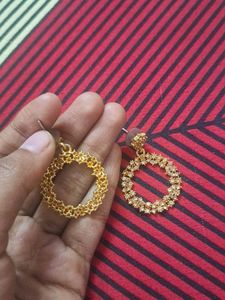 Sparkling Gold Circle Earrings