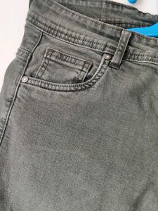 Slim Fit Olive Green Jeans