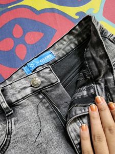 Women Dark Grey Hight Waist Stretcheble Jeans