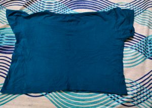 Petrol Blue Crop Top
