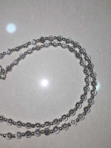 Silver Colour Oxidized Anklets