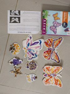 Sand Art Butterfly Readymade Used As Fridge Magnet
