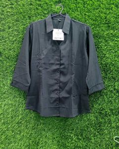 Classic Black Button-Down Top