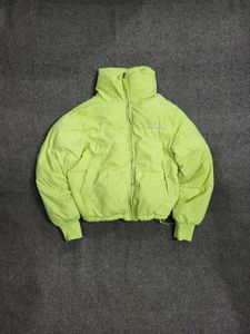 BERSHKA Lime Green Puffer Jacket