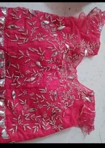 Red Crop top Lehnga