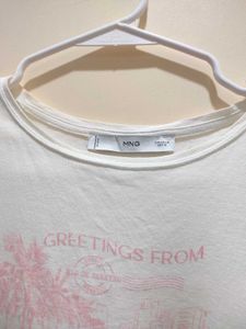 Mango Women Printed Pure Cotton Tshirt