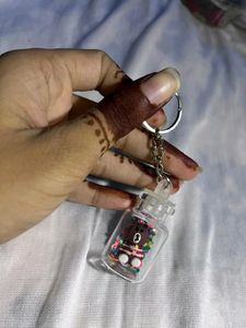 Beach Keychain with Bottle - Perfect Gift