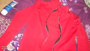 Never Used Red Zipper Top