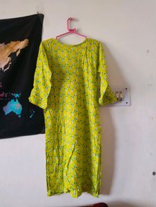 Yellow Straight Kurta