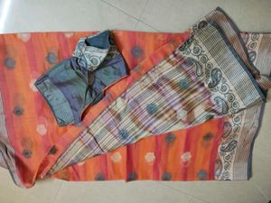 Elegant Orange Blend Saree