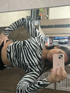 Zebra Print Long Sleeve Crop Top