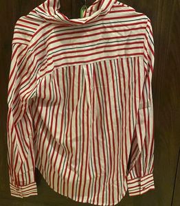 Striped Button-Down Top