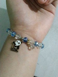 Beaded Panda Charm Bracelet