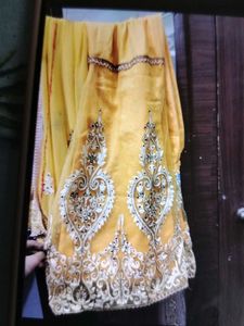 Beautiful Peplum Haldi Dress With Gharara