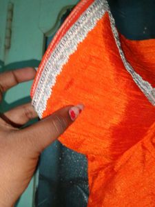 Orange Saree with Blouse