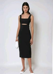 Chic Black Midi Cutout Dress🖤