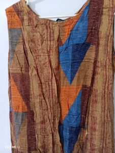 Patterned Sleeveless Dress