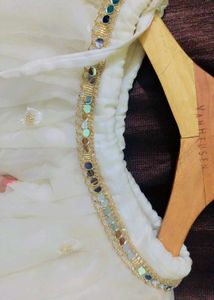 White Dress with Embellished Detail
