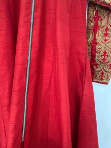Red Embroidered Kurta Set