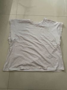 Sleeveless white Top Unisex