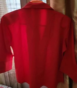 Red Button-Up Top