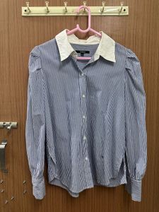 Striped Shirt with White Collar