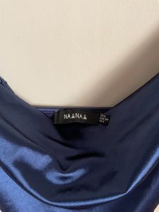 Navy Blue Satin Mini Slip Dress💙🌟