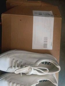Zara White Platform Sneakers