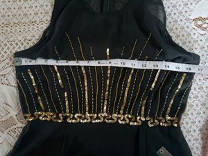 Black Dress With Gold Work