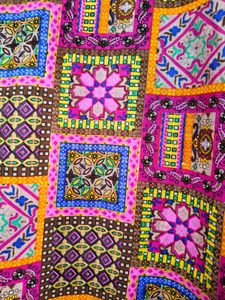 Multicolored Collared Kurta With Chudidar Payjam