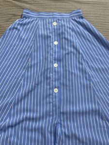 Sky Blue White Lining New Skirt