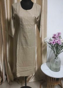 Elegant Beige Tunic Dress