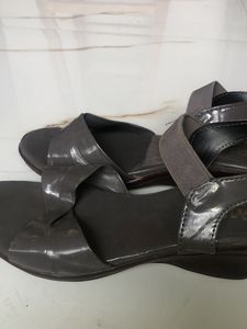 Grey Flats Sandals