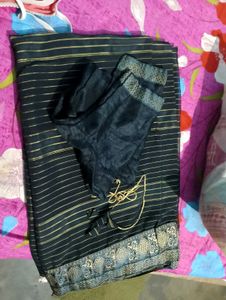 New Black Sari