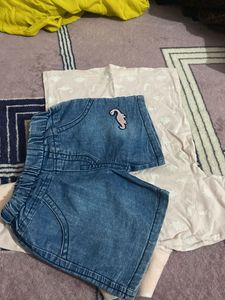 Dino Duo: Shirt &amp; Denim Shorts