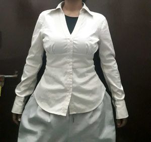 off white fitted shirt