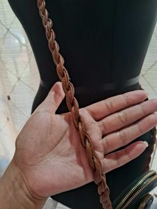 Black Leather Sling Bag