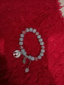 Beaded Stone Charm Bracelet