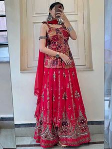 Red Printed Kurta Set