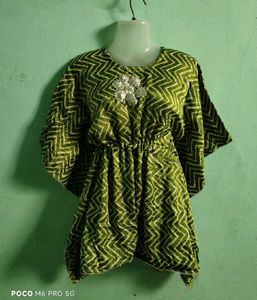 Green Printed Top