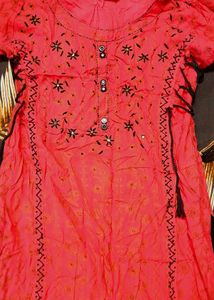 Beautiful Red Kurta For Women .