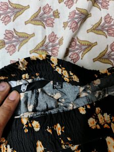Black Printed Joggers