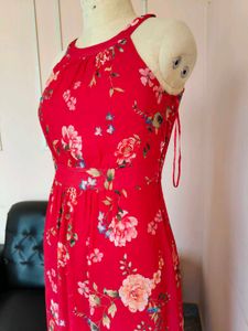 Red Floral Maxi Dress