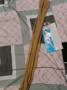 Skin Beige Color Thigh High Transparent Stockings