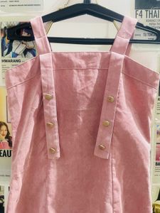 Denim Pink Dress 🌸🎀