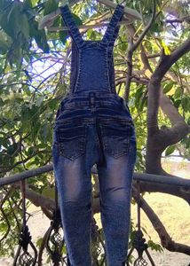Cute Girls Denim Overalls Set