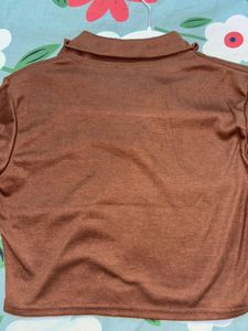 Brown Long Sleeve Top